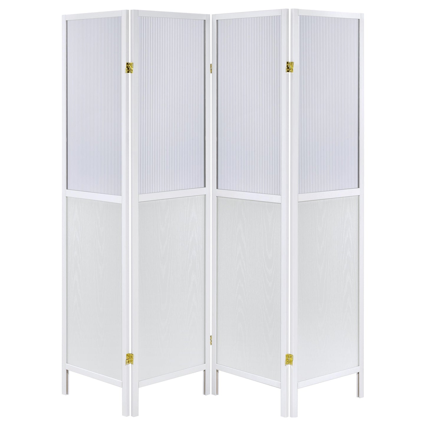 Mattison 4-Panel Room Divider Folding Shoji Screen White