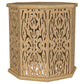 Torres Octagonal Solid Mango Wood Side Table Natural Brown