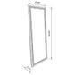 Giddish 24 x 64 Inch Full Length Standing Mirror Silver