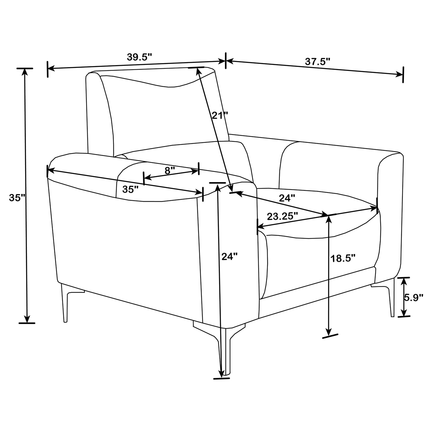 Glenmark 3-piece Upholstered Track Arm Sofa Set Taupe