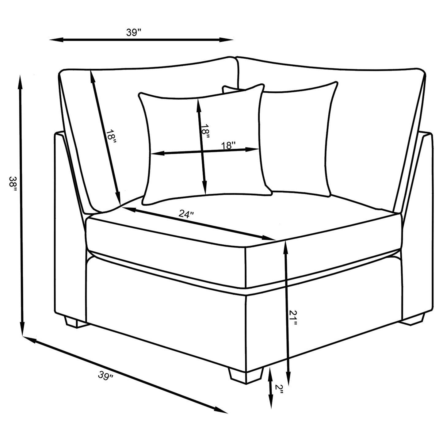 Cambria 6-piece Upholstered Modular Sectional Sofa Grey