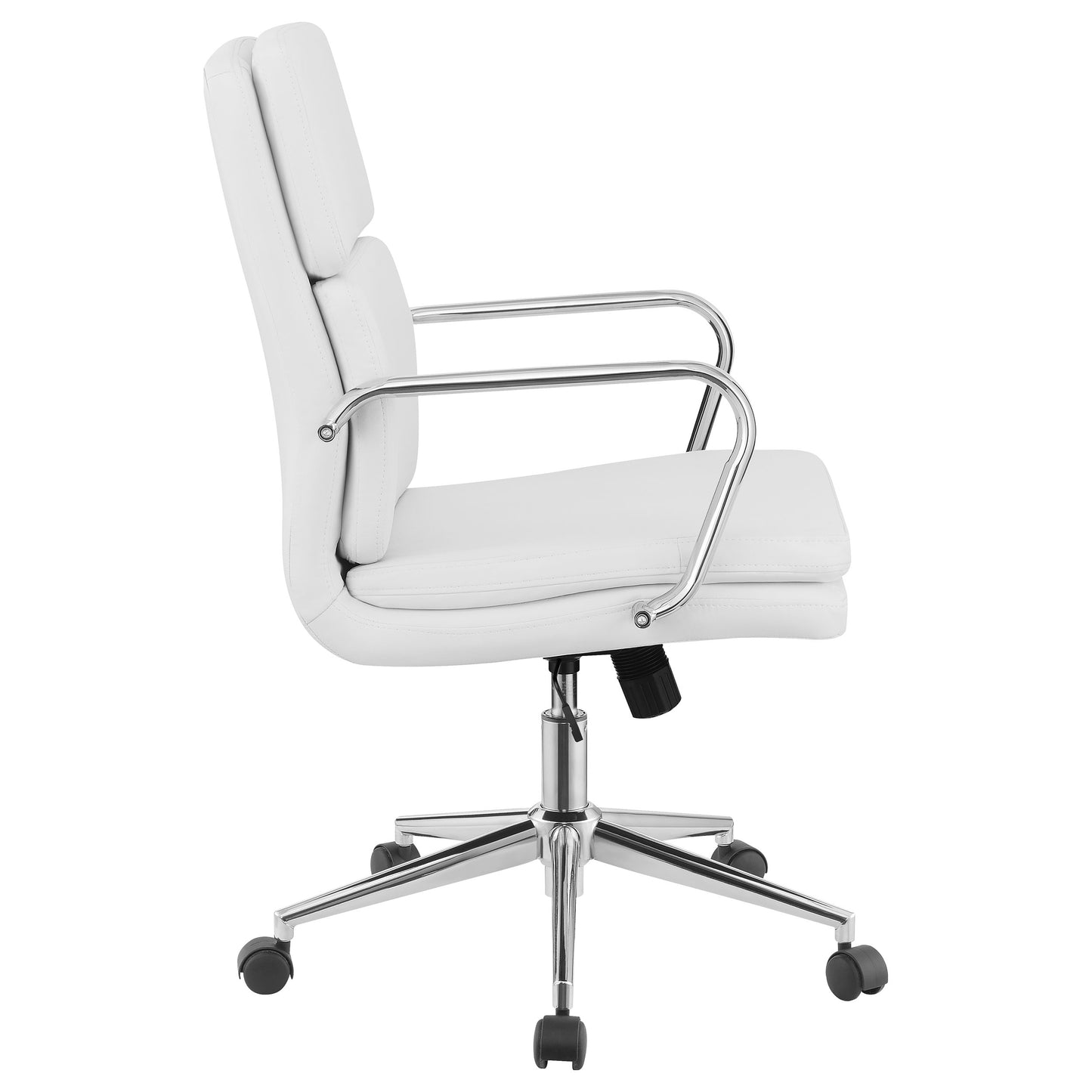 Ximena Upholstered Adjustable Mid Back Office Chair White