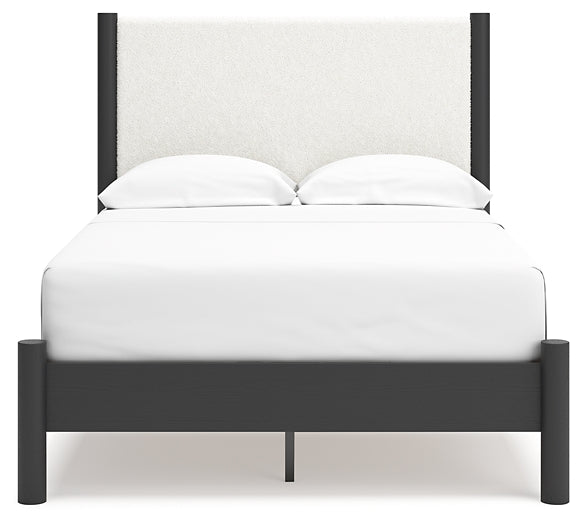 Cadmori Full Upholstered Panel Bed with Dresser and 2 Nightstands