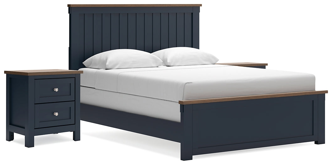 Landocken Queen Panel Bed with 2 Nightstands