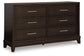 Neymorton King Upholstered Panel Bed with Dresser