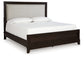 Neymorton California King Upholstered Panel Bed with 2 Nightstands