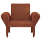 Liana Upholstered Roll Arm Accent Armchair Rust Orange