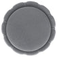 Sora Round Upholstered Ottoman Grey