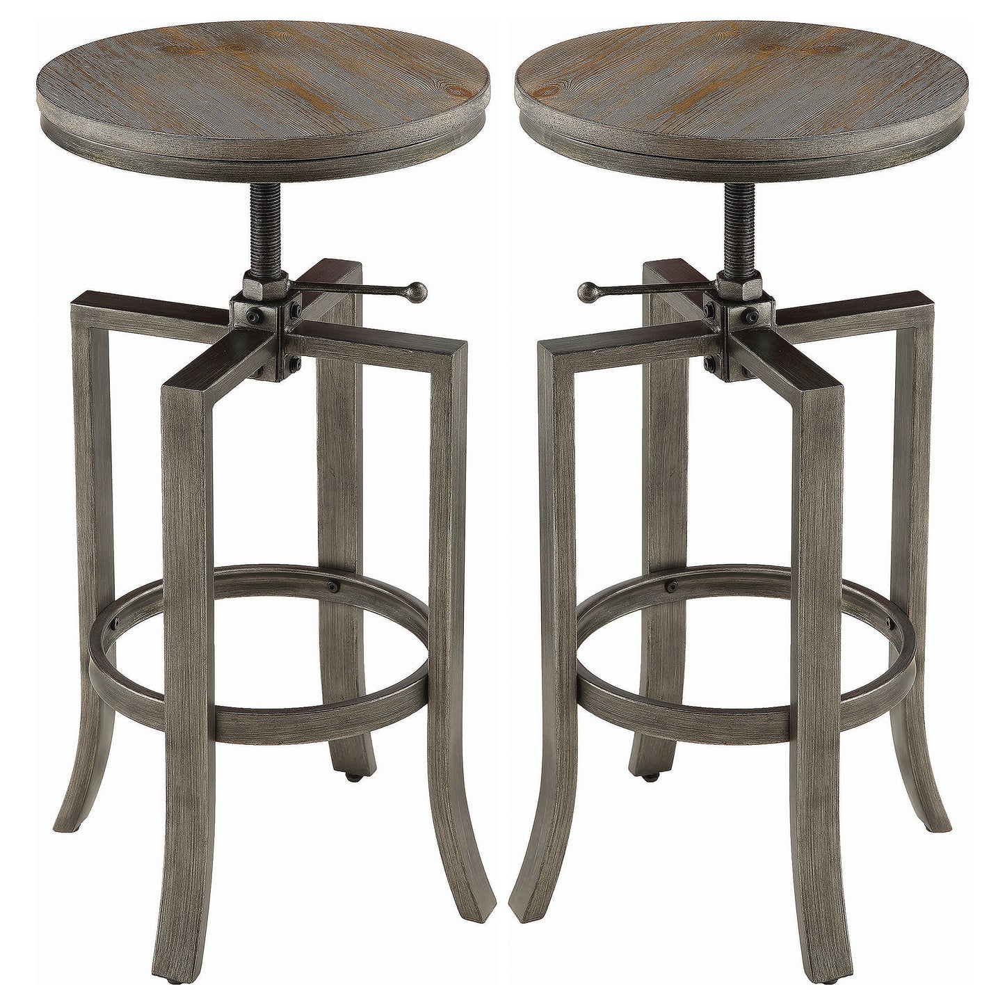 Bartlett Adjustable Backless Bar Stool Nutmeg (Set of 2)