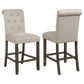 Balboa Fabric Upholstered Counter Chair Beige (Set of 2)