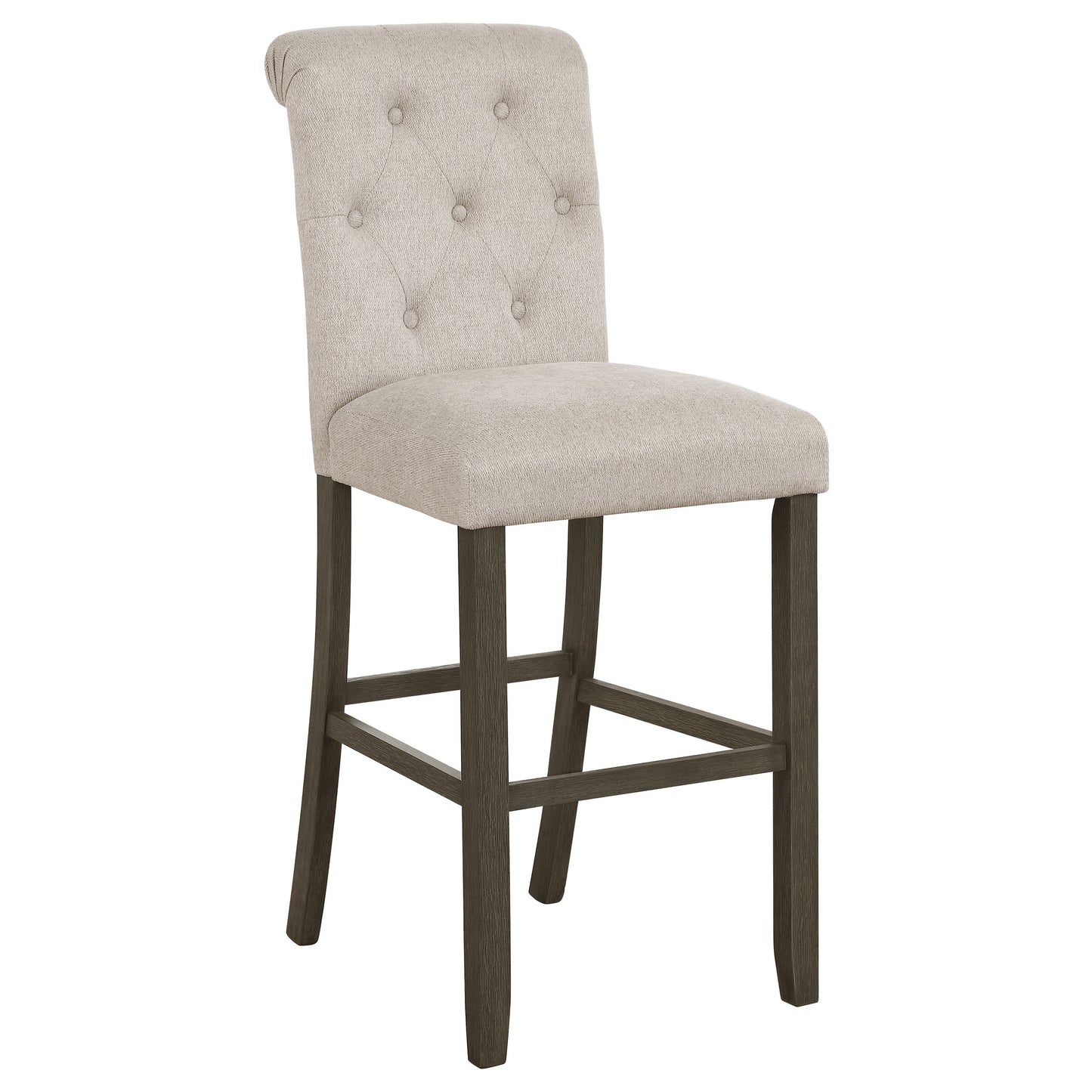 Balboa Fabric Upholstered Bar Chair Beige (Set of 2)