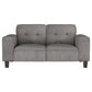 Deerhurst 2-piece Upholstered Track Arm Sofa Set Charcoal