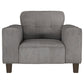 Deerhurst 3-piece Upholstered Track Arm Sofa Set Charcoal