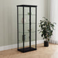 Aero 5-shelf Display Curio Cabinet with LED Lighting Black