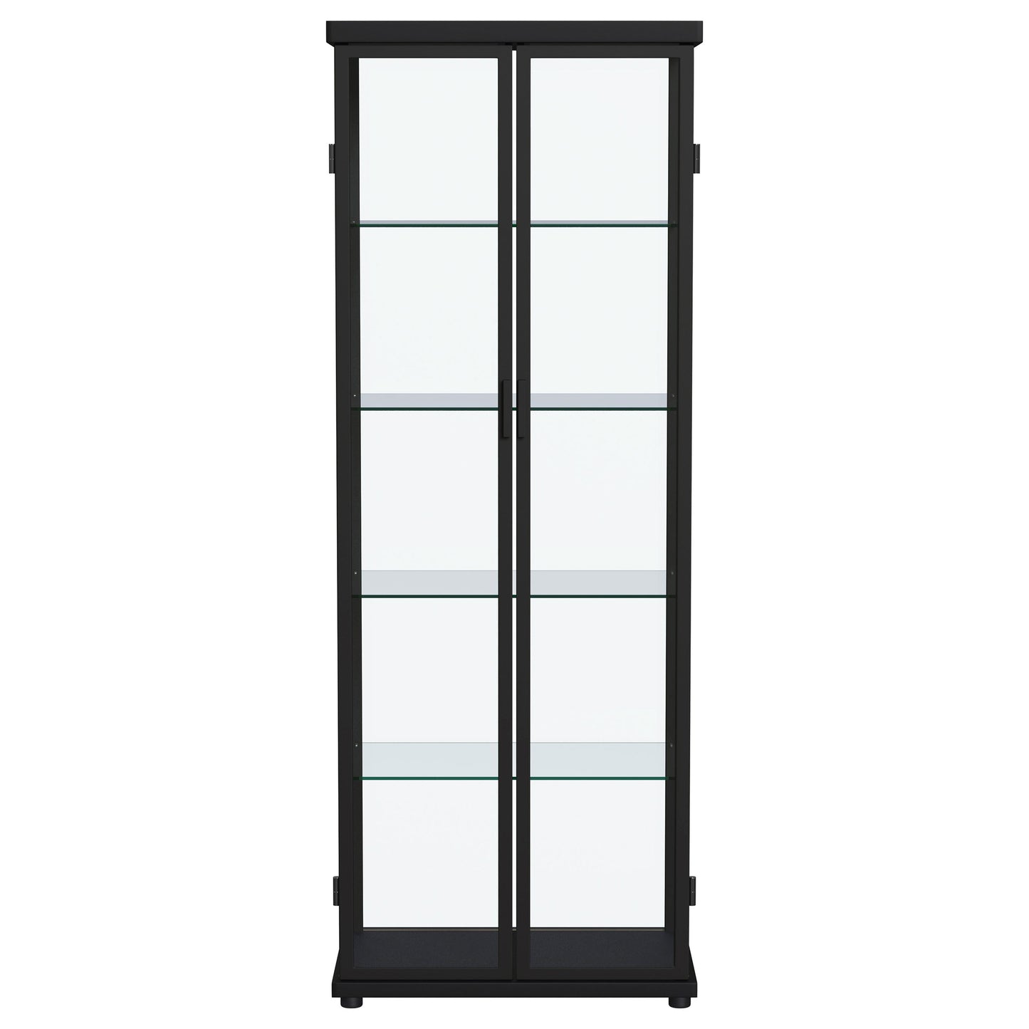 Aero 5-shelf Display Curio Cabinet with LED Lighting Black