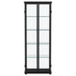 Aero 5-shelf Display Curio Cabinet with LED Lighting Black