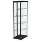 Aero 5-shelf Display Curio Cabinet with LED Lighting Black