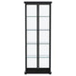 Aero 5-shelf Display Curio Cabinet with LED Lighting Black