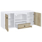 Dalton 2-door Storage Cabinet White and Distressed Pine