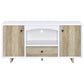 Dalton 2-door Storage Cabinet White and Distressed Pine