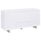 Dalton 2-door Storage Cabinet White and Distressed Pine