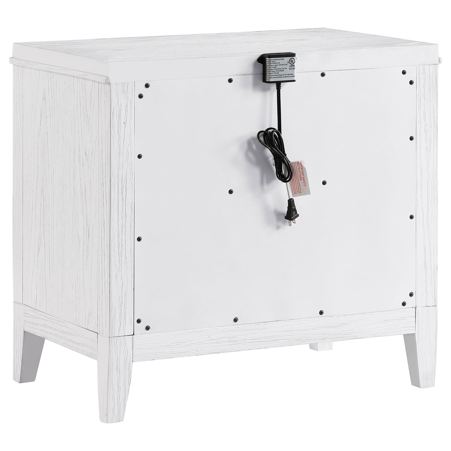 Marielle 2-drawer Nightstand Bedside Table Distressed White