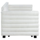 Patricia Boucle Upholstered Twin Day Bed with Trundle White