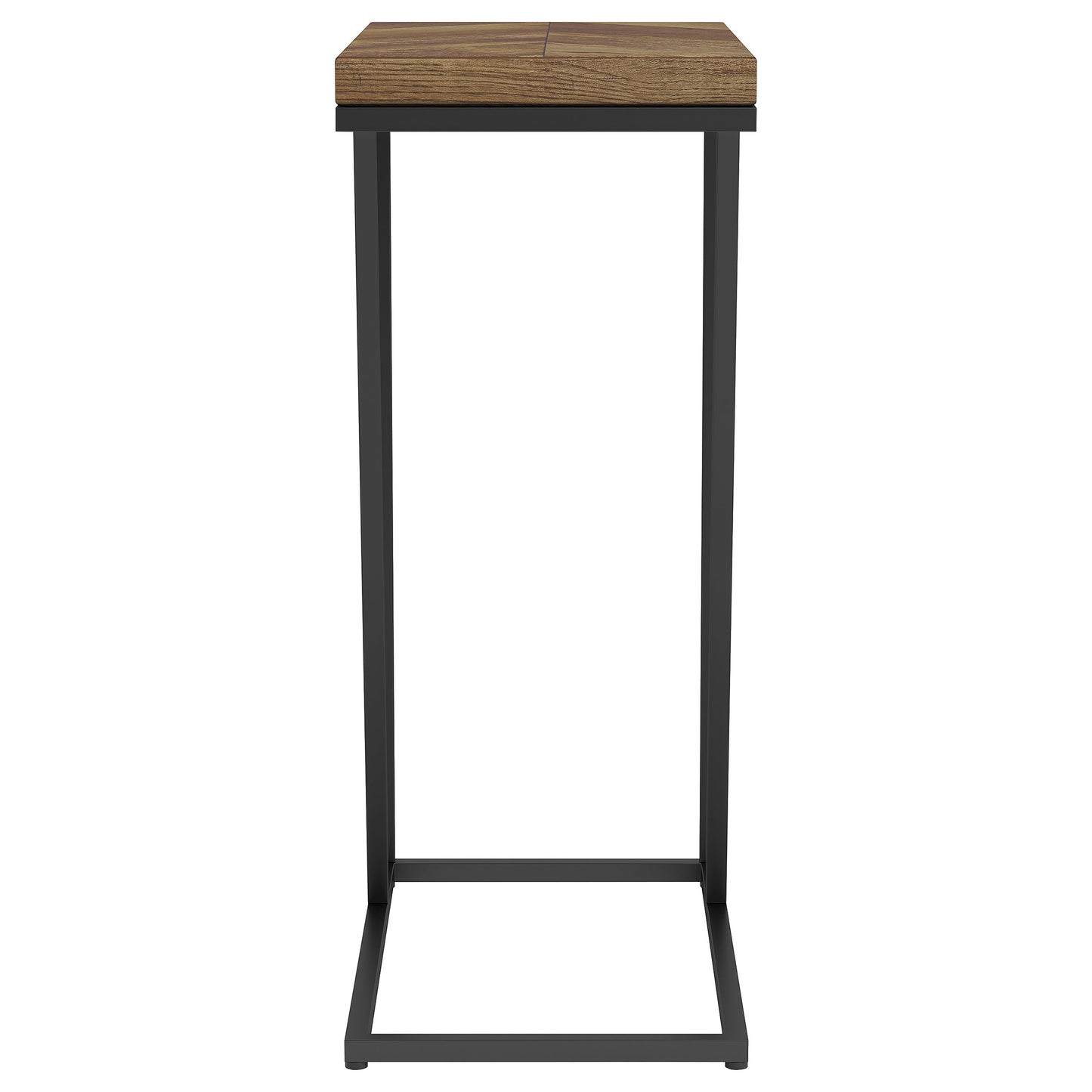 Sergio Engineered Wood C-Shaped Side Table Rustic Tobacco