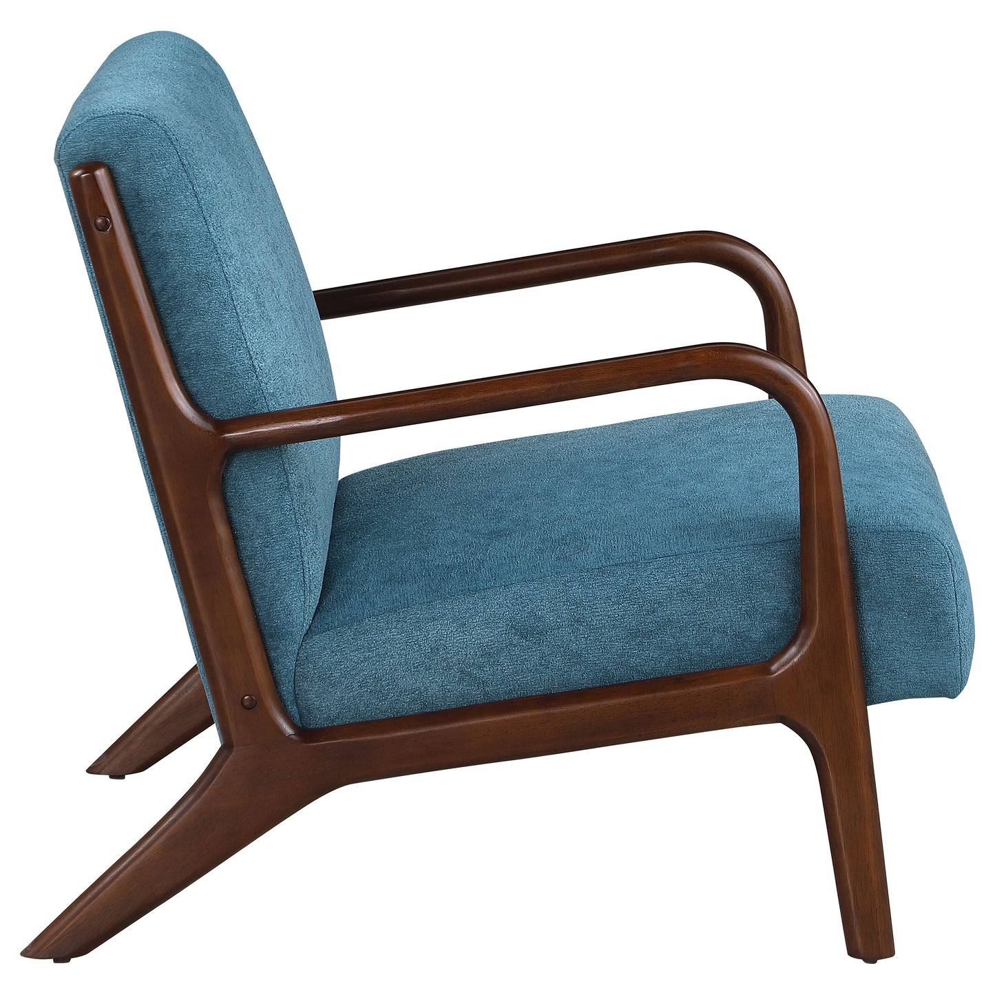 Foster Upholstered Wood Frame Accent Chair Peacock Blue