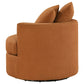 Debbie Upholstered Swivel Accent Chair Burnt Orange