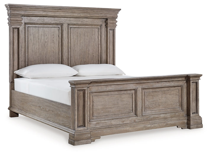 Blairhurst California King Panel Bed with Mirrored Dresser, Chest and 2 Nightstands