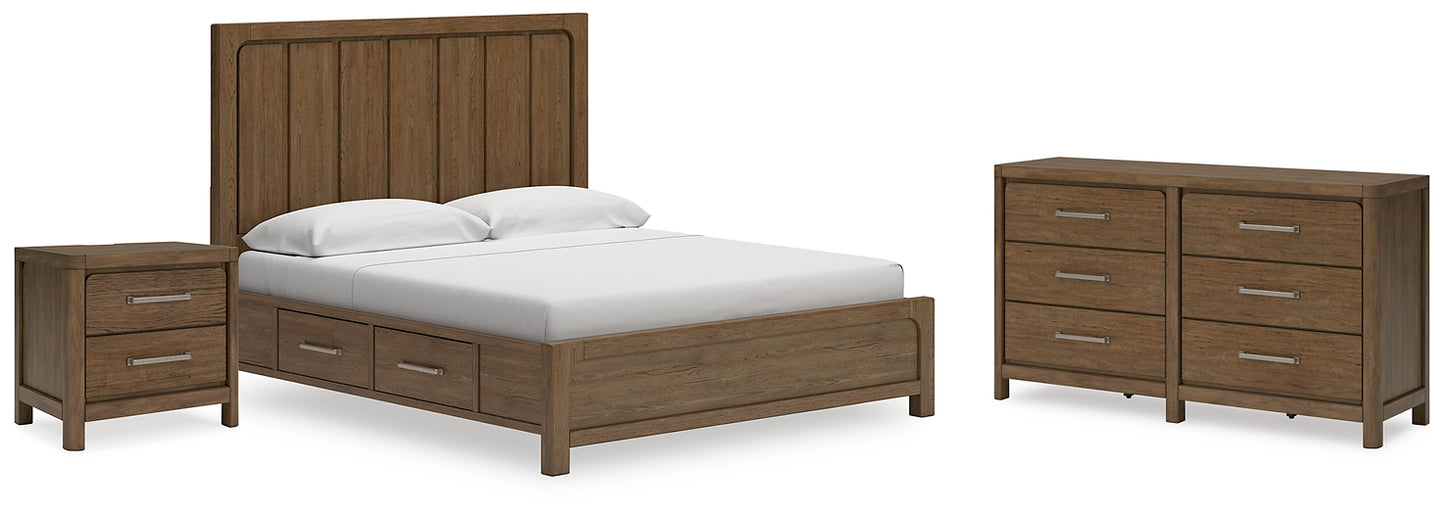 Cabalynn California King Panel Bed with Dresser and Nightstand