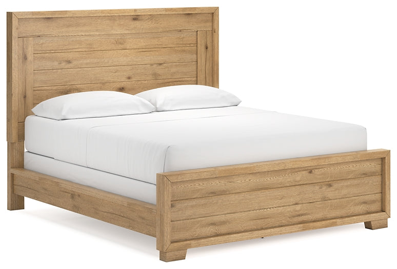 Galliden California King Panel Bed with Dresser and Nightstand