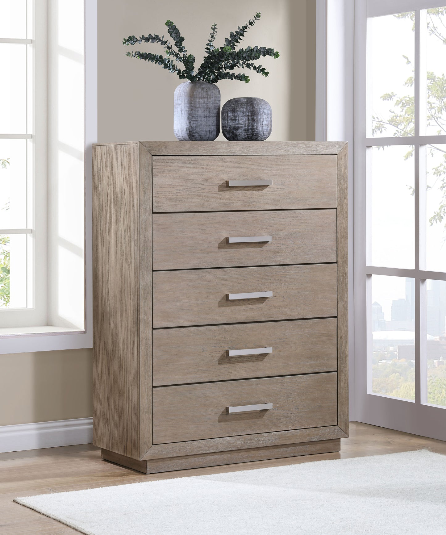 Kenora 5-drawer Bedroom Chest Barley Brown