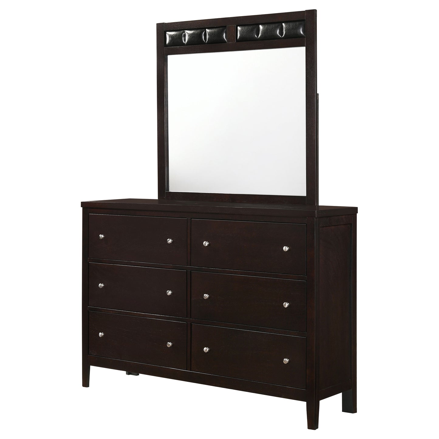 Carlton 6-drawer Dresser with Mirror Cappuccino