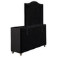 Deanna 7-drawer Upholstered Dresser with Mirror Black