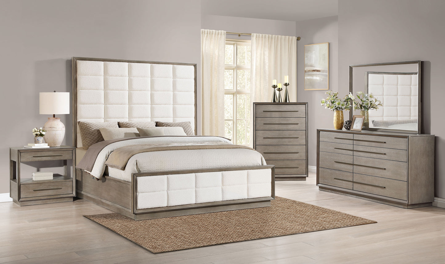 Durango 80-inch Queen Panel Bed Taupe Oak