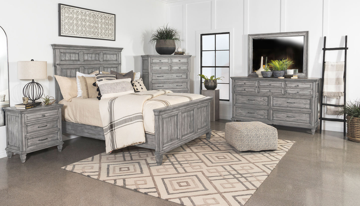 Avenue 8-drawer Dresser with Mirror Weathered Grey