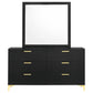 Kendall 6-drawer Dresser with Mirror Black