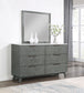 Nathan 6-drawer Dresser with Mirror Grey