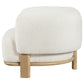 Lawler Upholstered Barrel Back Accent Chair Ivory