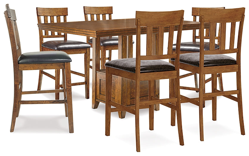 Ralene Counter Height Dining Table and 6 Barstools