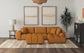 Camacho Rectangular Upholstered Tufted Ottoman Orange