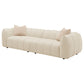 Winchester Boucle Upholstered Extra Long Sofa Sand Pebble