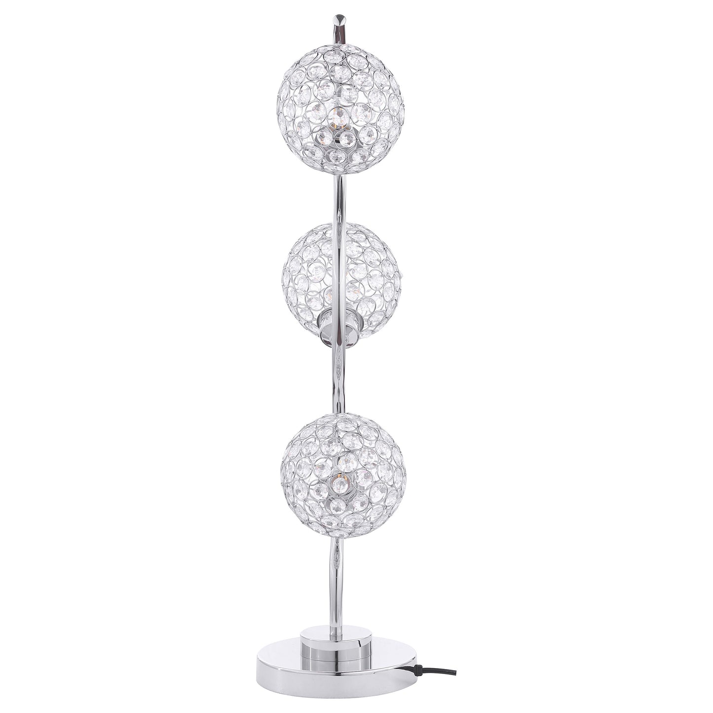 Amberley 33-inch 3-light Curvy Metal Table Lamp Silver