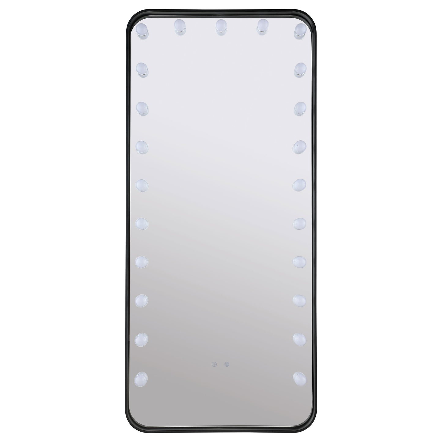 Canton 32 x 71 Inch LED Standing Mirror with Speakers Black