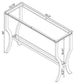 Saide Rectangular Glass Top Entryway Console Table Chrome