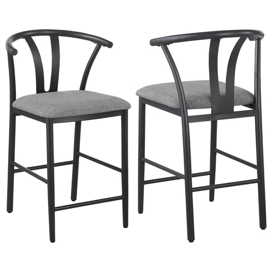 Dolman Counter Height Dining Side Chair Grey (Set of 2)