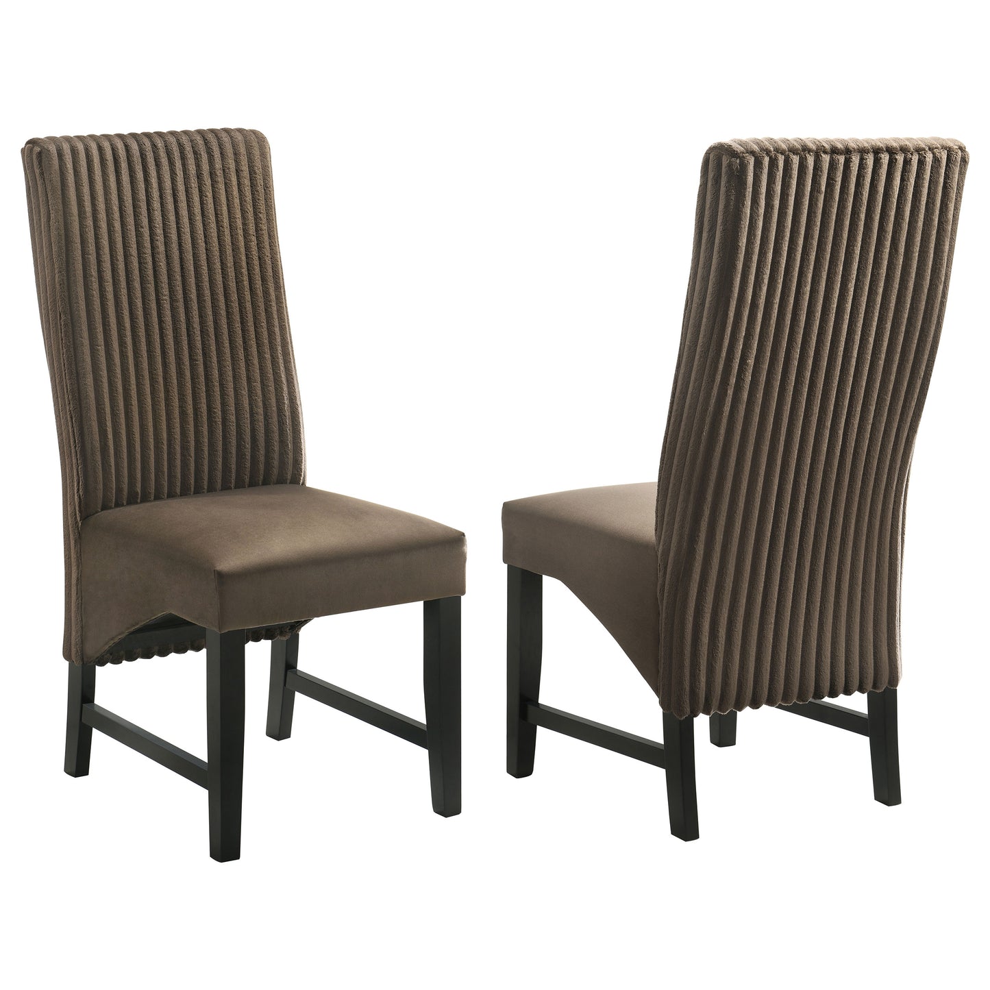 Barrand Upholstered Dining Side Chair Chocolate (Set of 2)