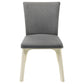 Biloxi Upholstered Dining Side Chair Grey (Set of 2)